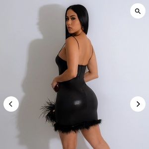 Feather Mini Dress